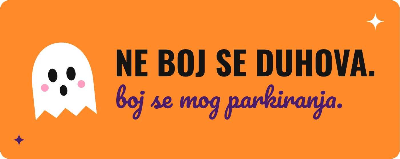 Predlog magnetne nalepnice za auto: Ne boj se duhova, boj se mog parkiranja