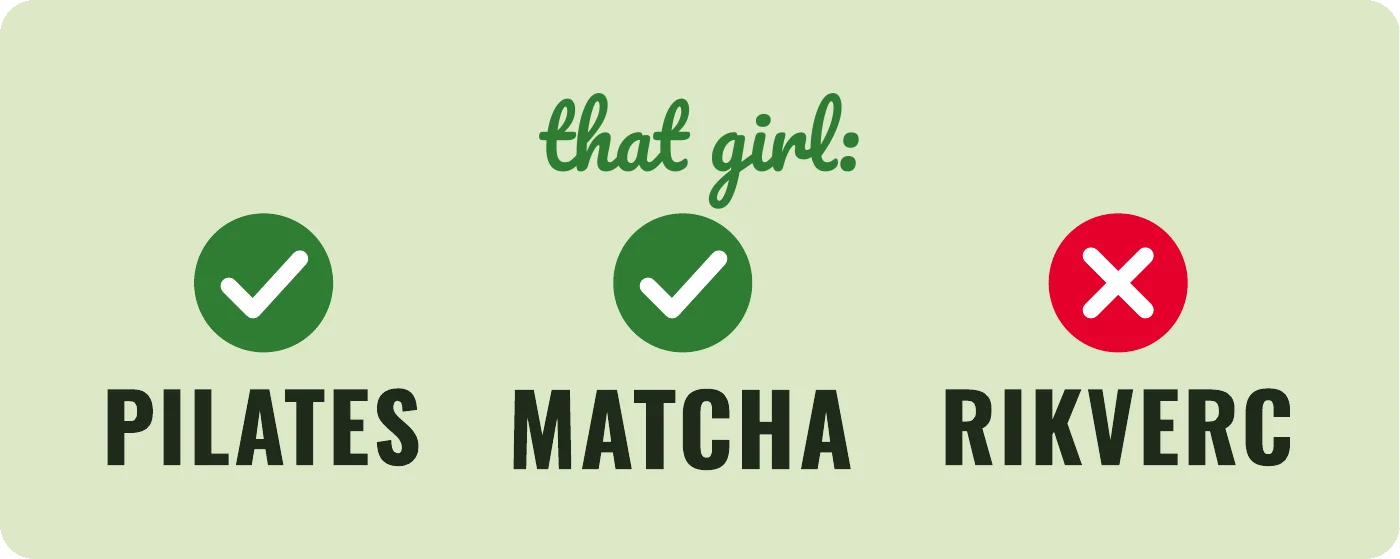 Predlog magnetne nalepnice za auto: That girl: pilates, matcha, rikverc