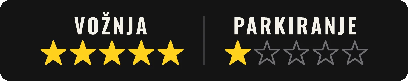 Predlog magnetne nalepnice za auto: Vožnja pet zvezdica, parkiranje jedna