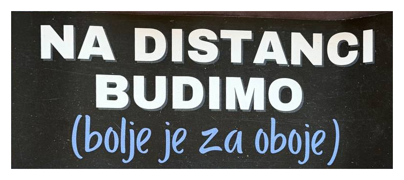 Magnetna tabla: Na distanci budimo (bolje je za oboje) — crna
