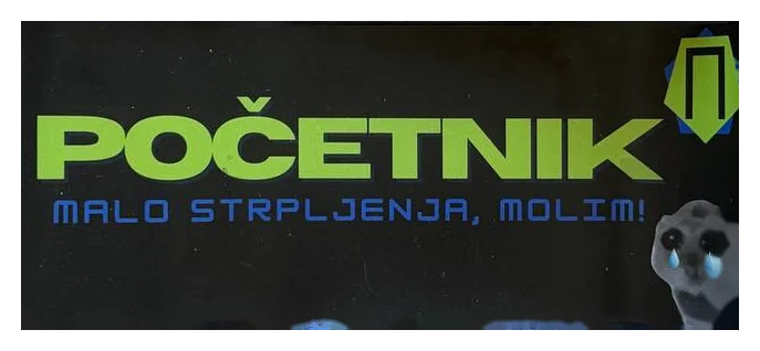 Magnetna nalepnica za auto: Početnik — malo strpljenja, molim!