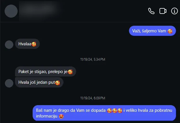 Poruka kupca na Instagramu: Paket je stigao, prelepo je