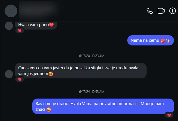 Poruka kupca na Instagramu: Pošiljka je stigla i sve je u redu