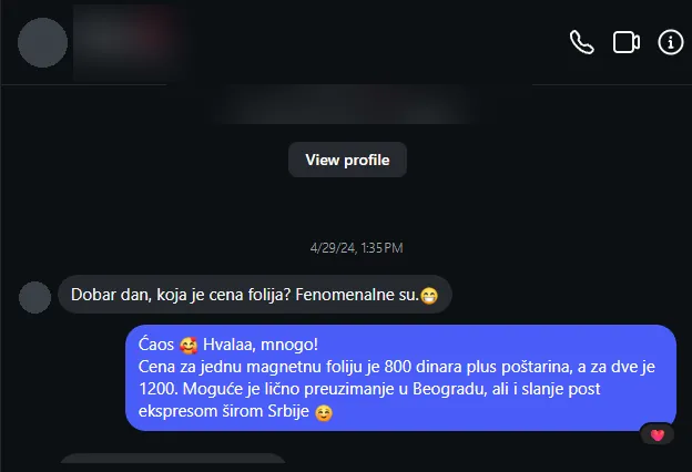 Poruka kupca na Instagramu: Fenomenalne su